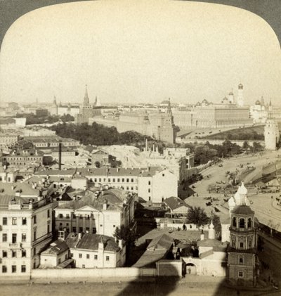 Kremlmuren, Moskva, Rusland. af Underwood and Underwood