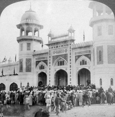 Lord Curzon åbner den indiske kunstudstilling, Delhi, Indien, 1903. af Underwood and Underwood