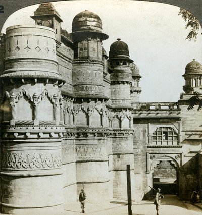 Man Singh Palace, Gwalior, Madhya Pradesh, Indien, omkring 1900-tallet. af Underwood and Underwood