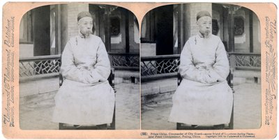 Prins Ching, chef for byvagten, Peking, Kina, 1901. af Underwood and Underwood