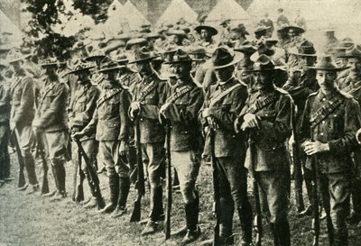 Soldater fra Australien, New Zealand, Canada og Sydafrika, 1914-1918, c1920. af Underwood and Underwood