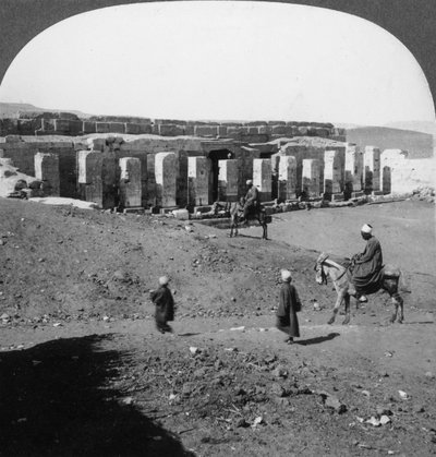 Sethos I-templet, Abydos, Egypten 1905. af Underwood and Underwood