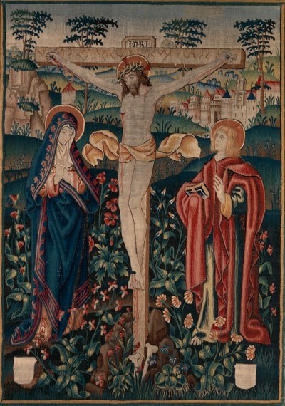 Korsfæstelse med Jomfru Maria og Johannes af Unidentified