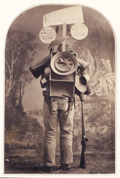 ["Forty-niner" Street Advertiser i Studio, San Francisco]. af Unidentified