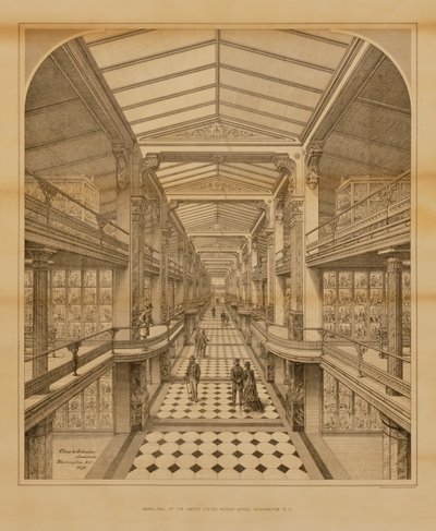 Model Hall of the United States Patent Office, Washington, D. C. af Unidentified