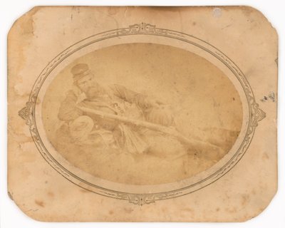 Liggende soldat fra borgerkrigen af Unidentified