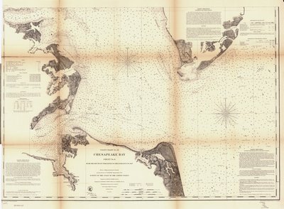 Chesapeake Bay. Blad 6, fra udmundingen af York River til indsejlingen til bugten. LOC 99447135 af United States Coast Survey