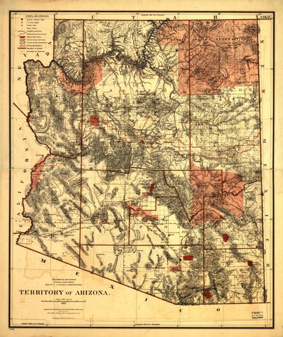 Arizonas territorium. af United States. General Land Office