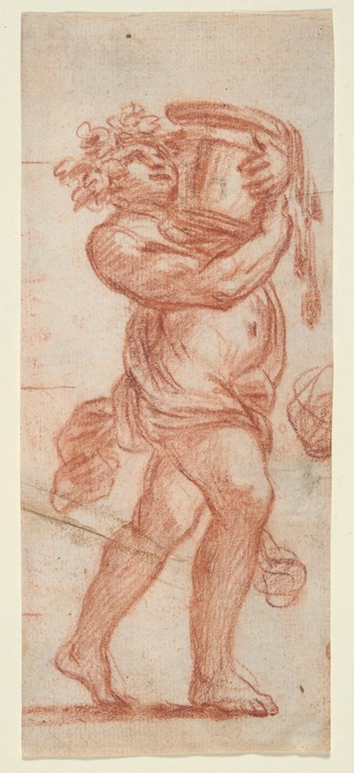 En ungdommelig ledsager af Bacchus af Unknown