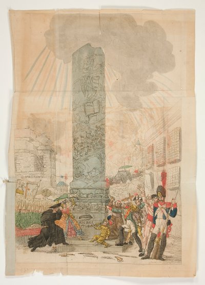 Konflikt foran et monument af Unknown