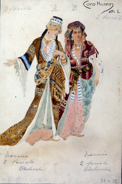 Kostumer til Harems kvinder, fra Opera Oberon, af Carl Maria von Weber af Unknown