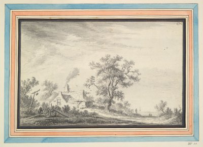 Gård nær et gammelt træ af Unknown