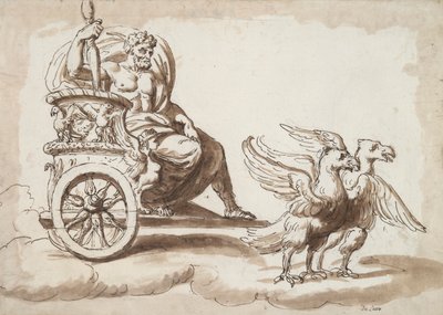 Jupiter i en vogn tegnet af Eagles af Unknown