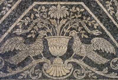 Mosaik og vægdekorationer, Nymphaeum ved Villa Litta Visconti Borromeo Arese, Lainate, Lombardiet, Italien af Unknown