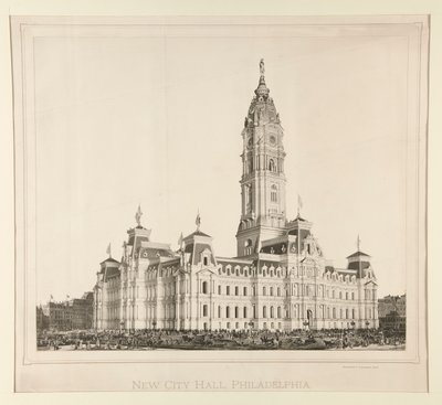 Det nye rådhus, Philadelphia af Unknown