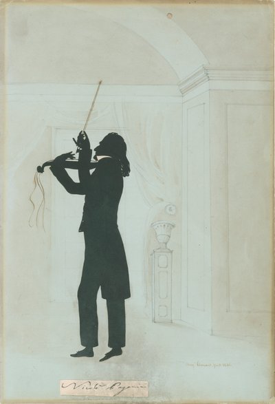 Niccolo Paganini - silhuet af Unknown