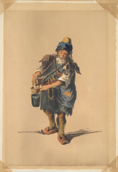 Bonde, der hælder Væske fra en Kantine om Halsen af Unknown