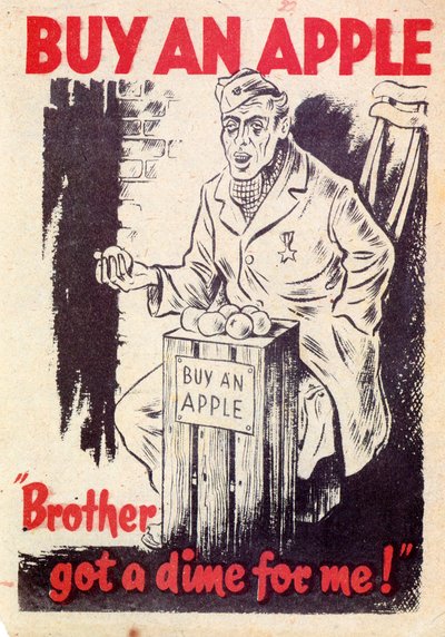 Propaganda. Køb et æble. Bror fik en skilling for mig! 1940 af Unknown