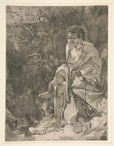 Sankt Johannes i ørkenen af Unknown