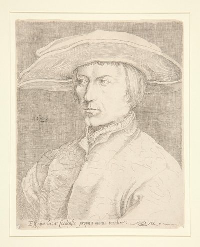 Selvportræt af kunstneren, 1525 [Portræt af en mand, såkaldt Lucas van Leyden, selvportræt] af Unknown