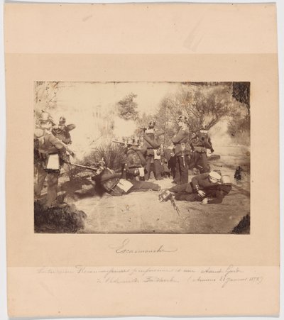 Træfning mellem en preussisk rekognosceringsenhed og fremrykkende tropper fra Faidherbes hær (Amiens, 21. januar 1871). af Unknown