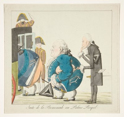 Suite de la Promenade au Palais-Royal (efter promenaden ved Palais-Royal) af Unknown