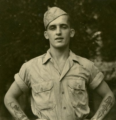 Tatoveret amerikansk soldat, ca. 1941 af Unknown