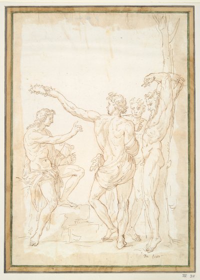 Apollons sejr over Marsyas af Unknown