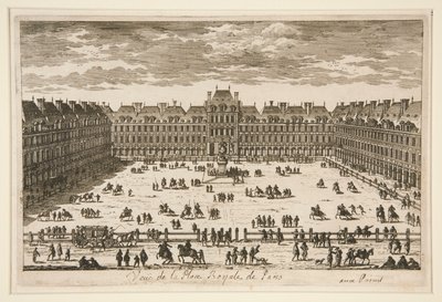 Udsigt over Place Royale i Paris af Unknown