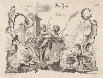 Fyrværkeri Le Feu / Das Feuer (titel på objekt) Fire elementer (serietitel) af Unknown