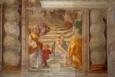 fresco i indgangen (scene usikker) af Unknown