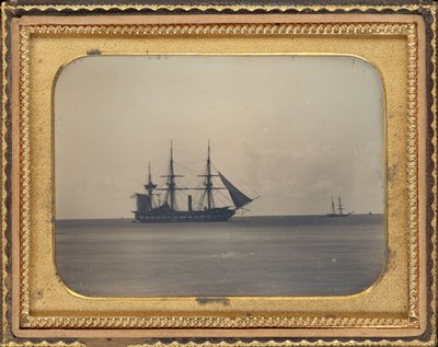 H.M.S. Dauntless ved anker i Carlisle Bay, Barbados af Unknown 19th Century
