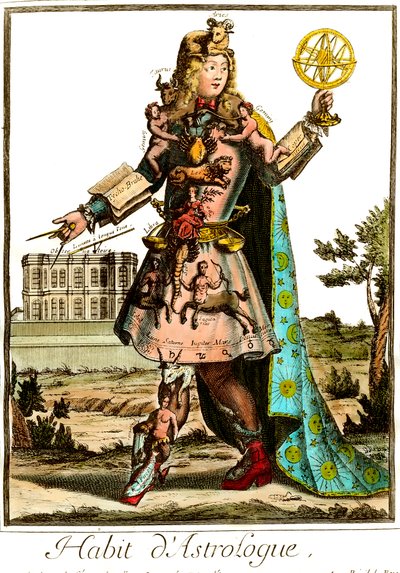 astrologdragt fra det 17. århundrede. Privat samling. af Unknown artist