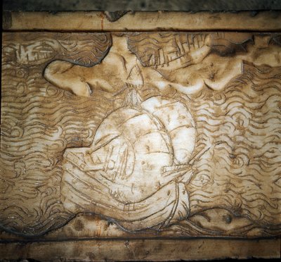 Et genuesisk skib. Detalje af marmorrelief af Unknown artist