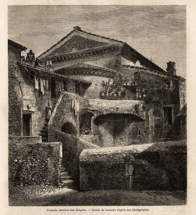 En cloaca bag kapellet i San Crispino af Unknown artist