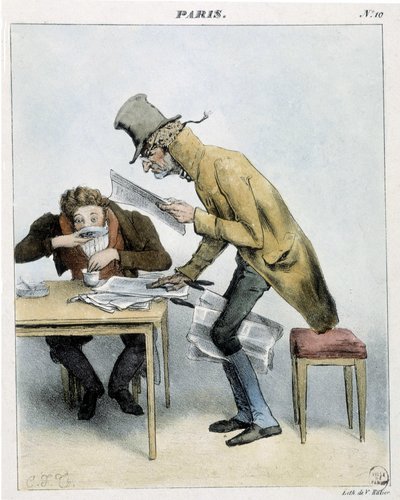 En griber af Momus-kaffe i Paris - 1821, Carnavalet af Unknown artist