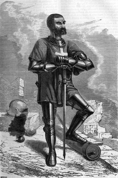En ridder fra byen Rhodos (Grækenland), i det 16. århundrede. af Unknown artist