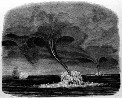 En tornado af vand. 1800-tals gravering. af Unknown artist