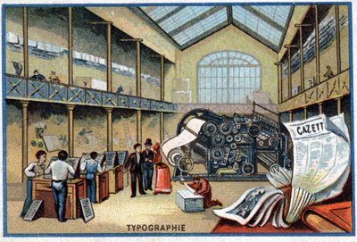 En typografi i Paris i slutningen af det 19. århundrede af Unknown artist