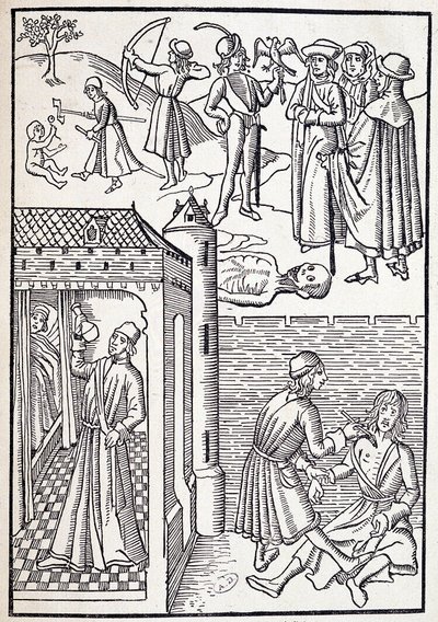 En urolog og kirurg i det 15. århundrede. af Unknown artist