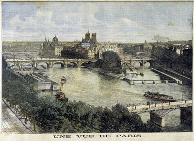 En udsigt over Paris - i "The Petity Journal" af Unknown artist