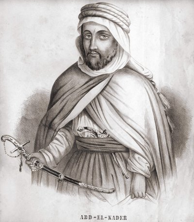 Abd el Kader (Abd El-Kader) (1807 - 1883), arabisk emir af Algeriet. af Unknown artist