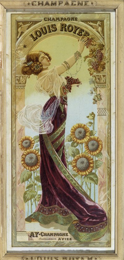 Reklameplakat for Louis Royer champagne, slutningen af det 19. århundrede af Unknown artist