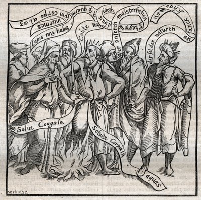 Alkymi: de hermetiske filosoffers tørv. 1857 (kobberstik) af Unknown Artist