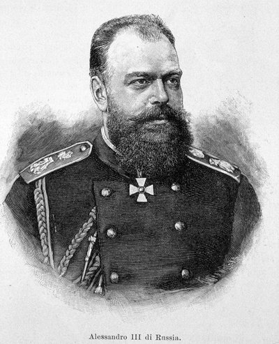 Alexander III (Alexandrovich) kejser af Rusland af Unknown artist