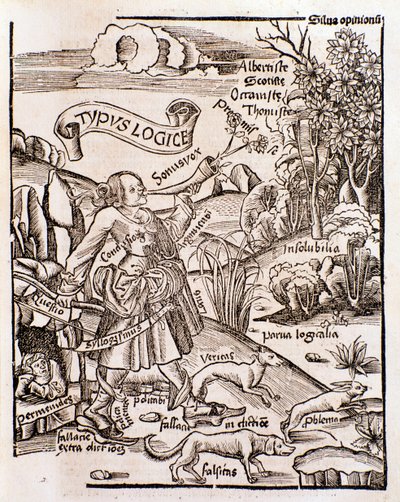 Allegori for logik fra Margarita philosophica af Gregor Reisch (1508) af Unknown artist