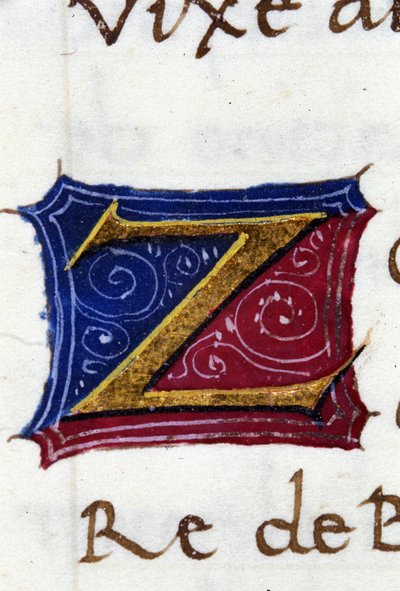 Alfabet: miniaturet bogstav Z af Unknown artist