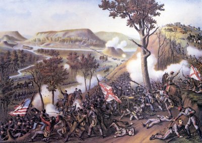 Amerikansk borgerkrig (1861 - 1865): Belejring af Missionary Ridge, 25. november af Unknown artist