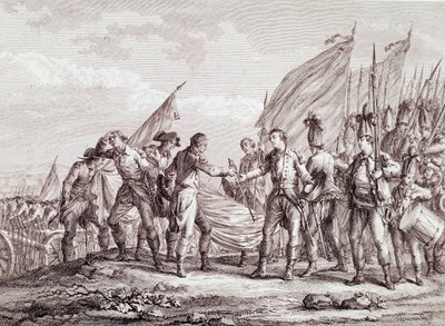 Amerikansk uafhængighedskrig: overgivelse af general Burgoyne i Saratoga af Unknown artist