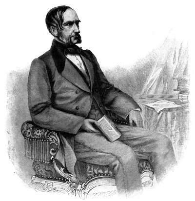 Anton von Schmerling, østrigsk politiker - stik - Portræt af Anton von Schmerling (1805-1893), østrigsk advokat og politiker af Unknown artist